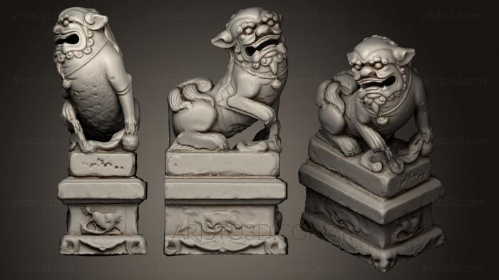 Figurines lions tigers sphinxes (STKL_0244) 3D model for CNC machine